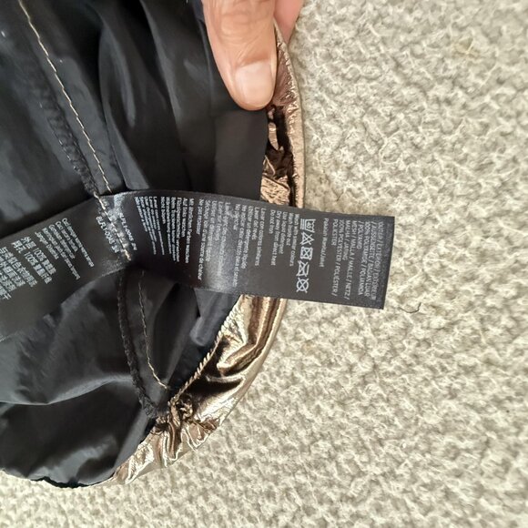 Ivy Park Jacket Hooded Pullover Windbreaker Metallic Gold - Picture 11 of 13